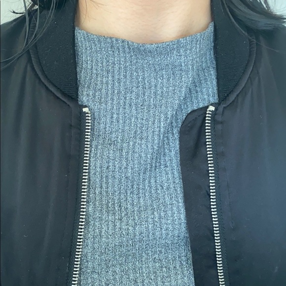 Zara Black Bomber Jacket - Picture 6 of 7